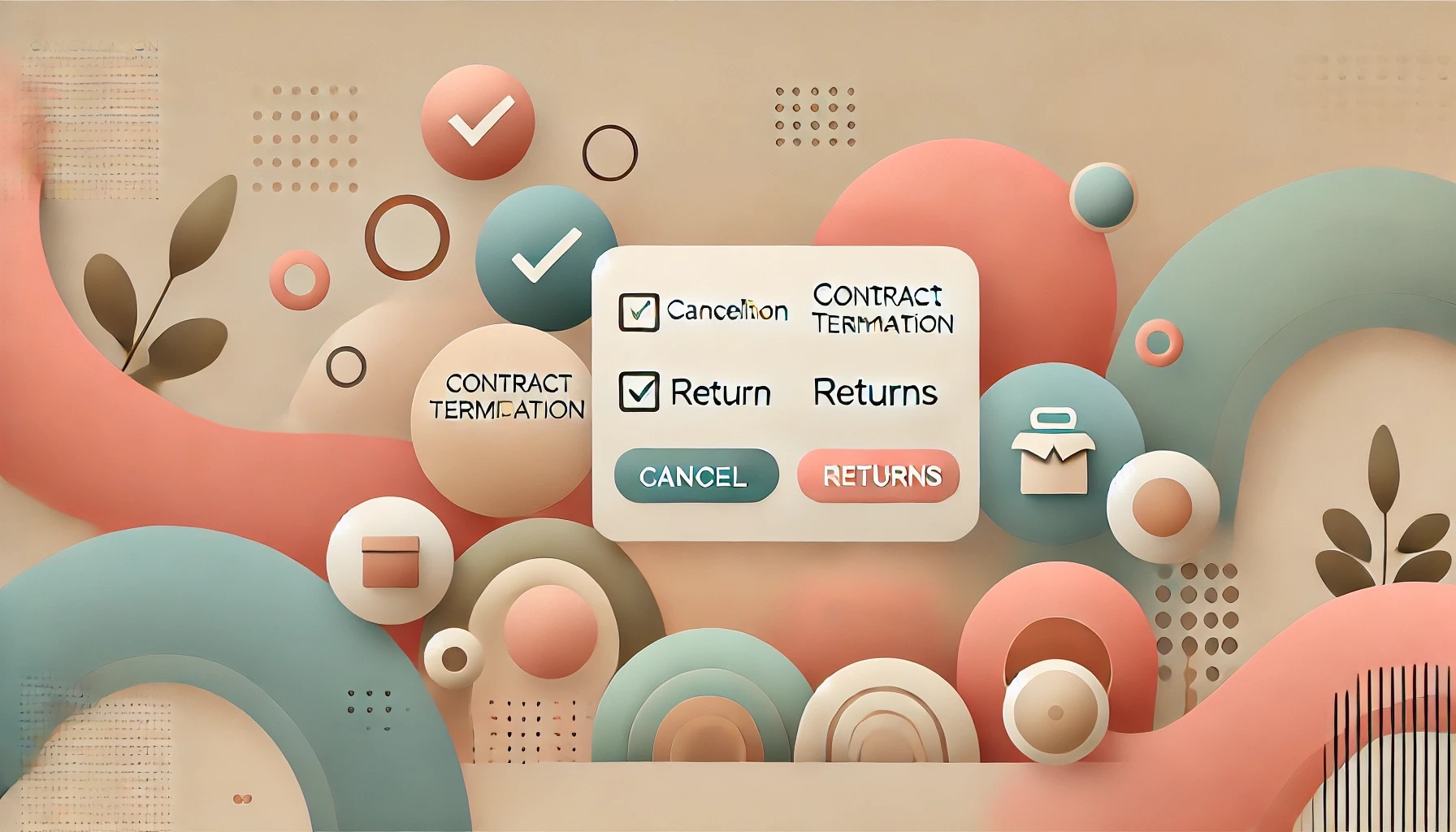 解約、キャンセル、返品、中止.