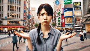 不機嫌で呆れ顔の女性