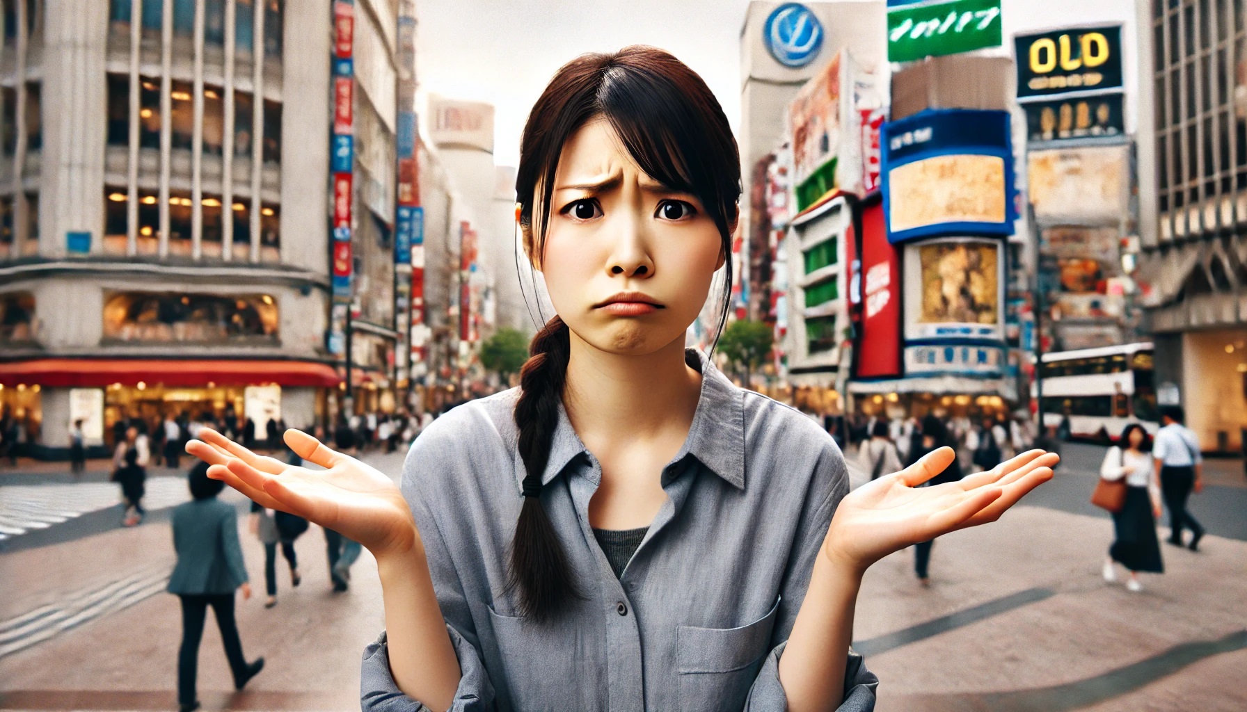 不機嫌で呆れ顔の女性