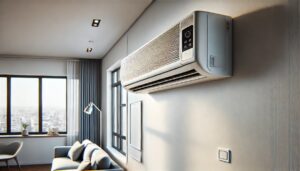 エアコンが取り付けられた部屋