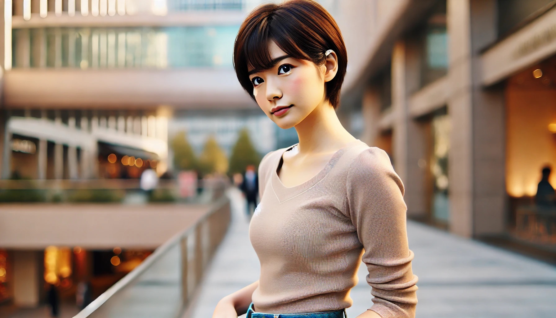 ショートヘアの女性