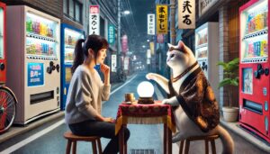 恋占いをする女性