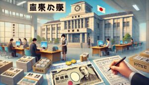 補助金の申請を自治体や市役所の窓口でする人