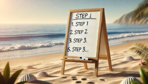 準備、ステップ、順番