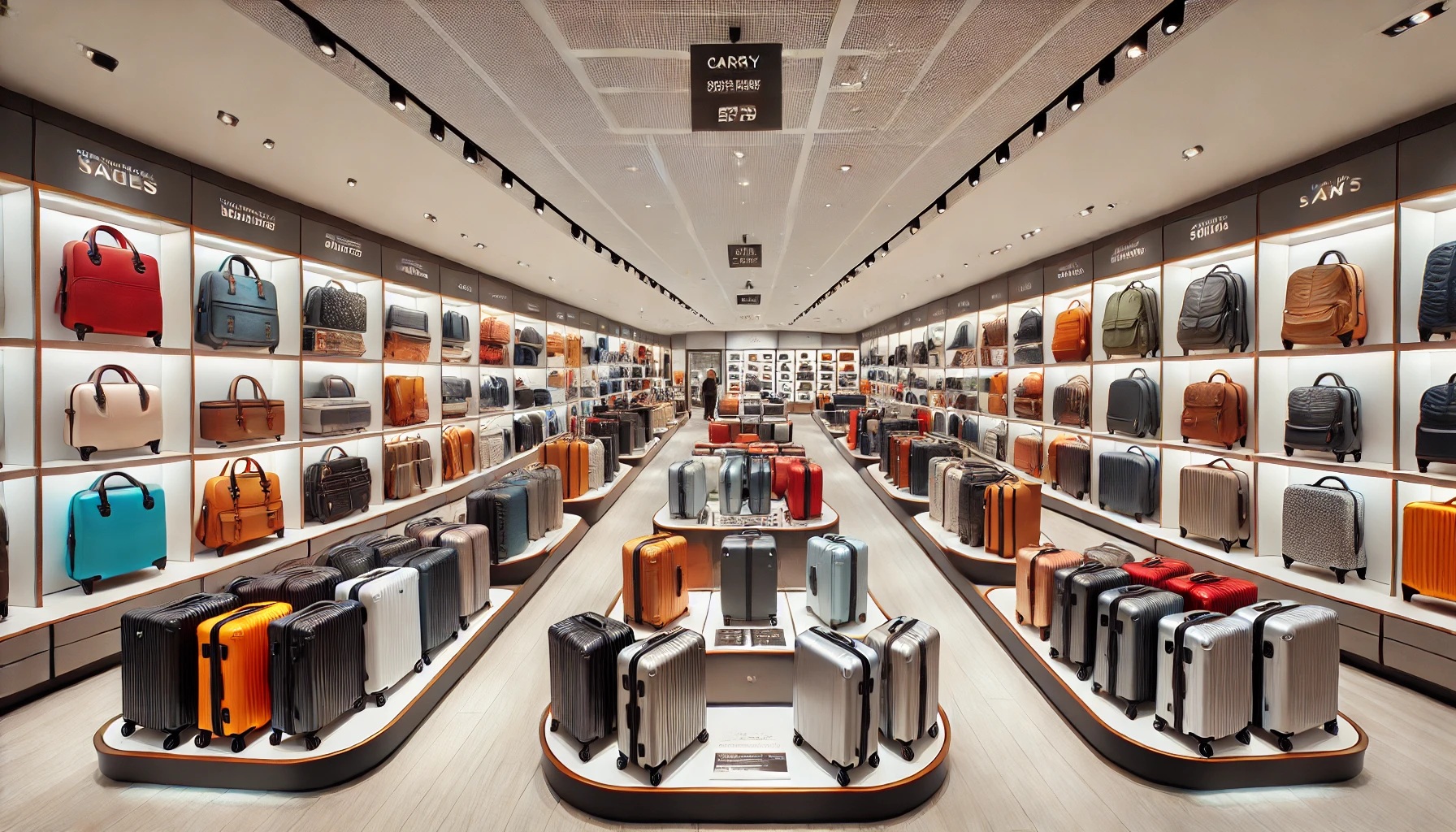 スーツケースや旅行アバンの売り場.
